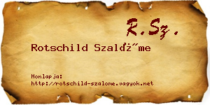 Rotschild Szalóme névjegykártya